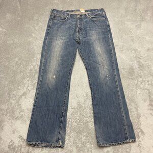 Abercrombie & Fitch Mens Jeans 36x34 Low Rise Boot Button Fly Extra Heavy Ounce